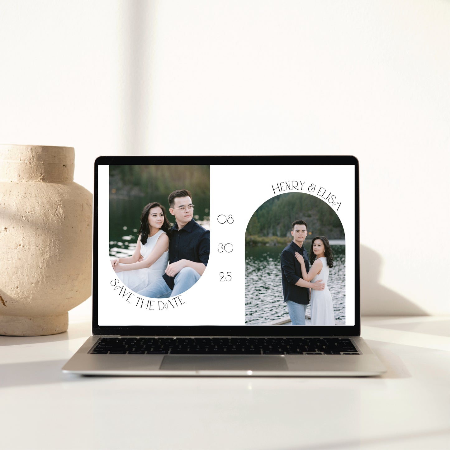 Digital Save the Date - Engagement Photo Domes