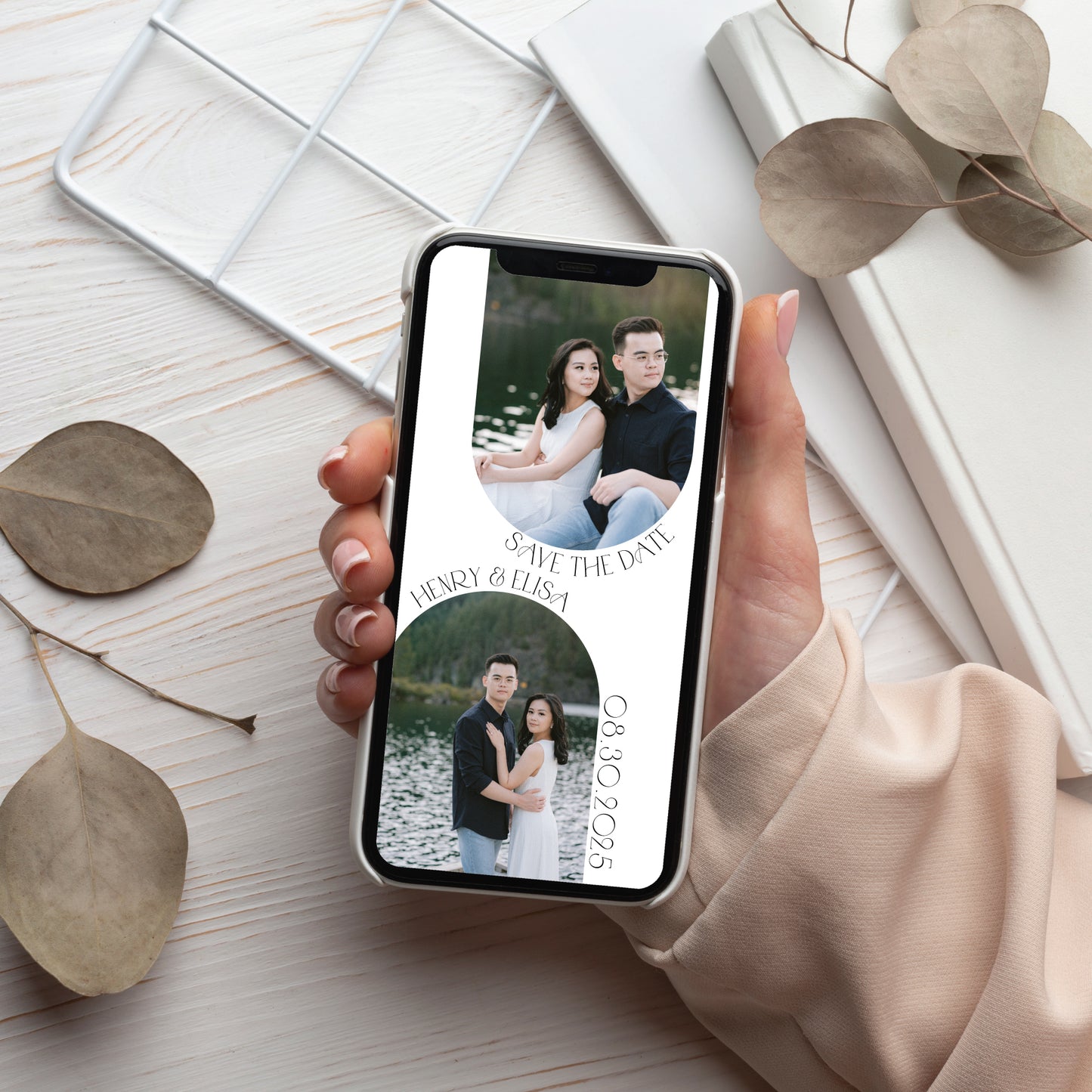 Digital Save the Date - Engagement Photo Domes