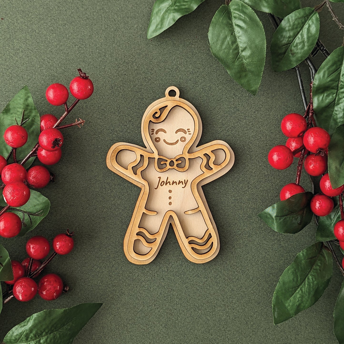 Ornament - Double Layered Gingerbread Man