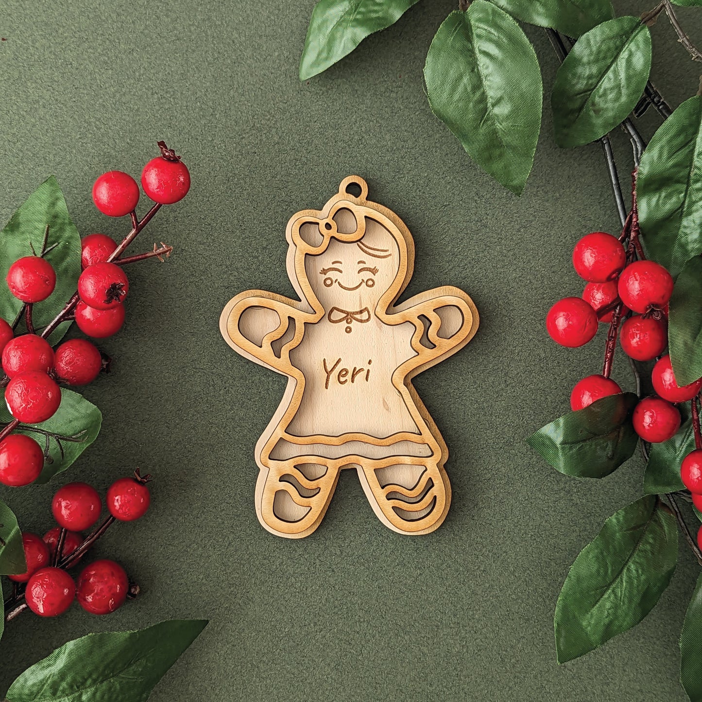 Ornament - Double Layered Gingerbread Woman