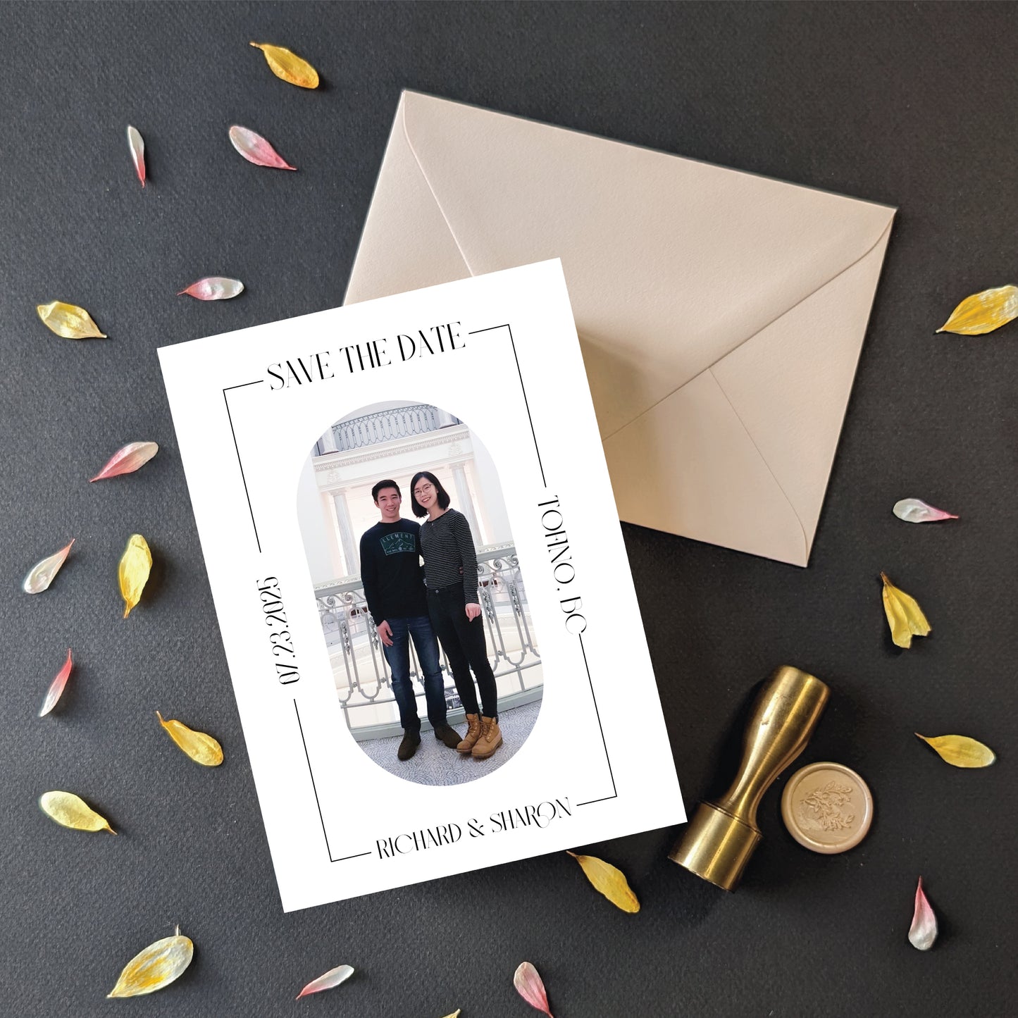 Digital Save the Date - Engagement Photo Round Rectangle