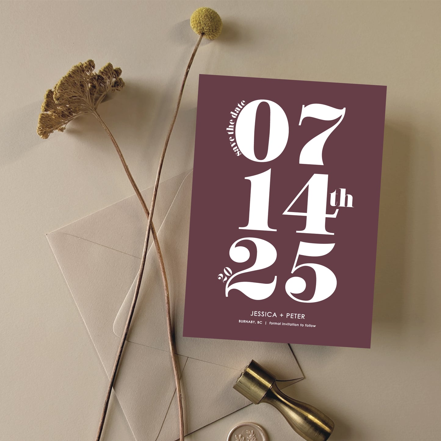 Digital Save the Date - Bold Modern Date 2