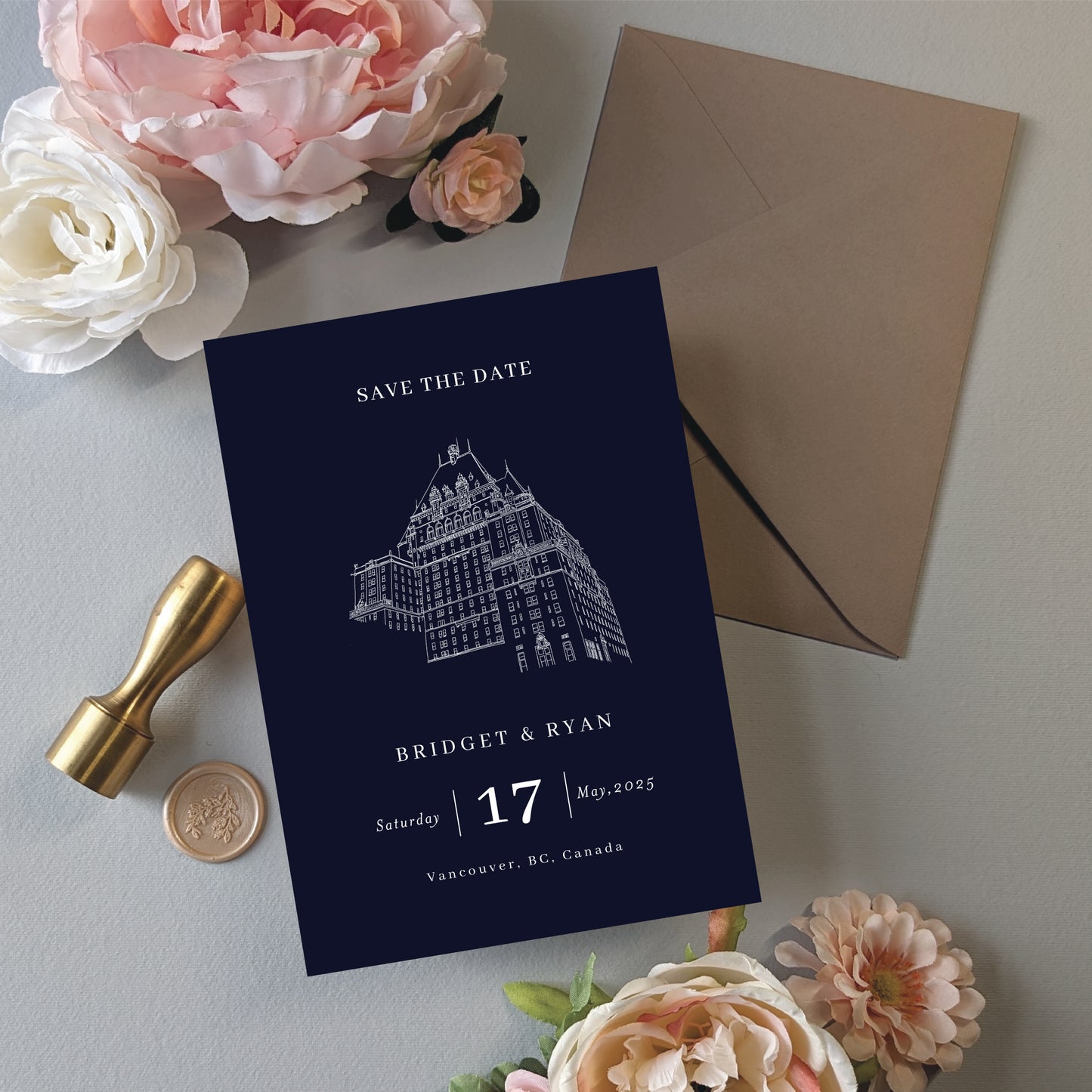 Digital Save the Date - Venue with Classic Text