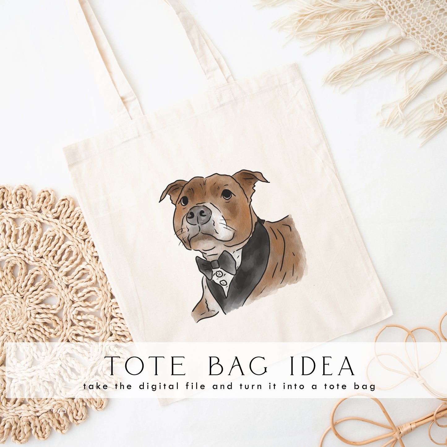 Digital File - Custom Pet Illustration (Outline with Colour)