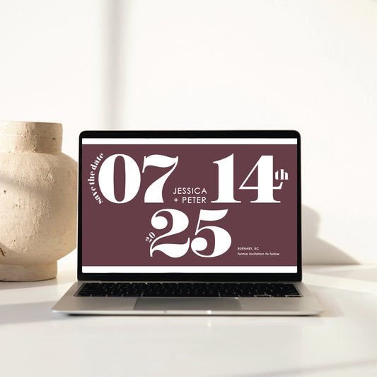Digital Save the Date - Bold Modern Date 2