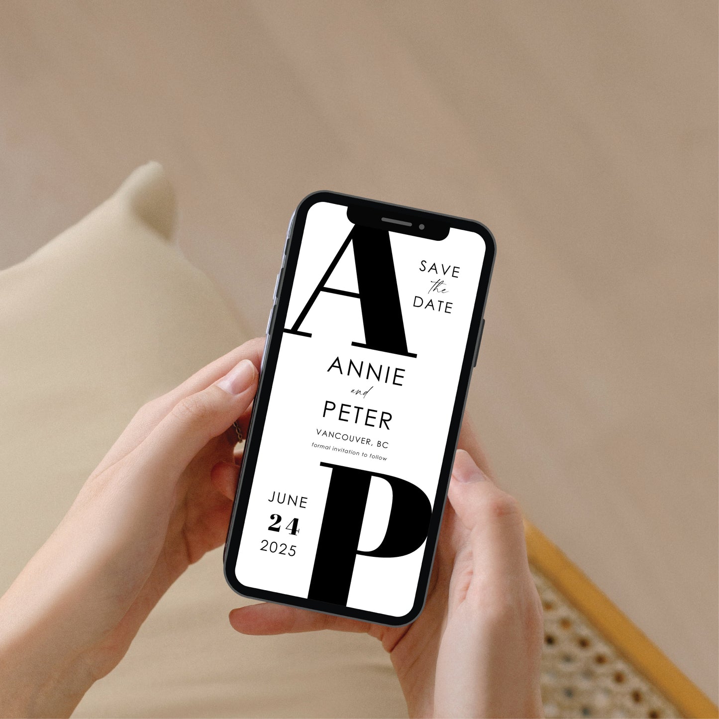 Digital Save the Date - Bold Modern Letters