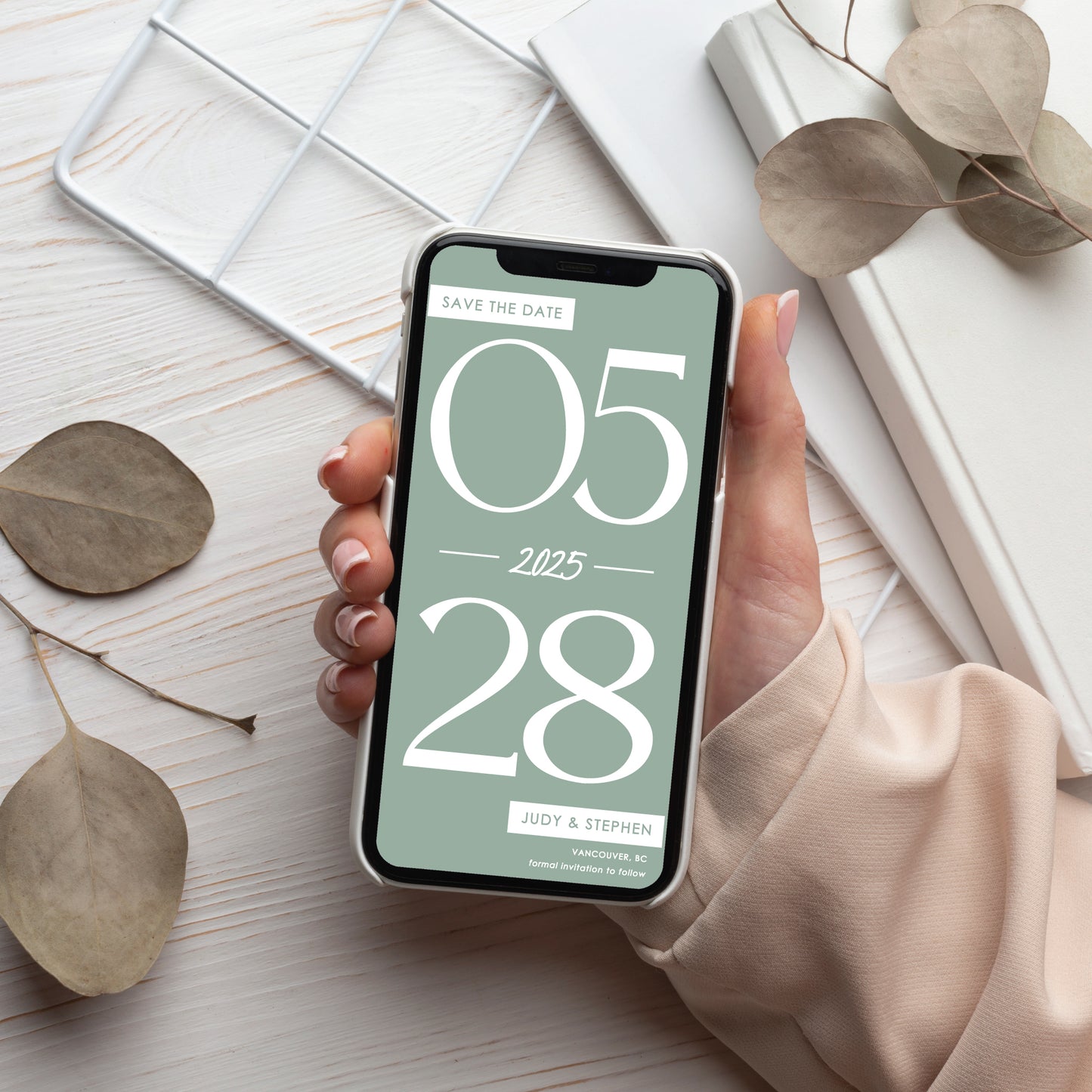 Digital Save the Date - Bold Modern Date
