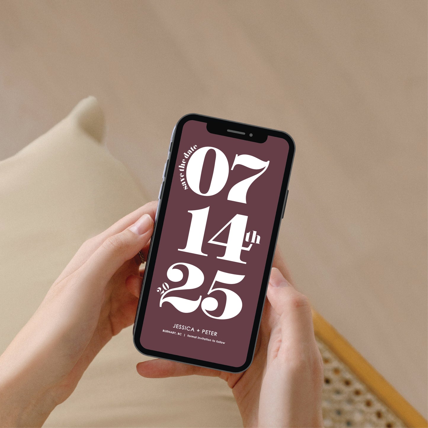 Digital Save the Date - Bold Modern Date 2