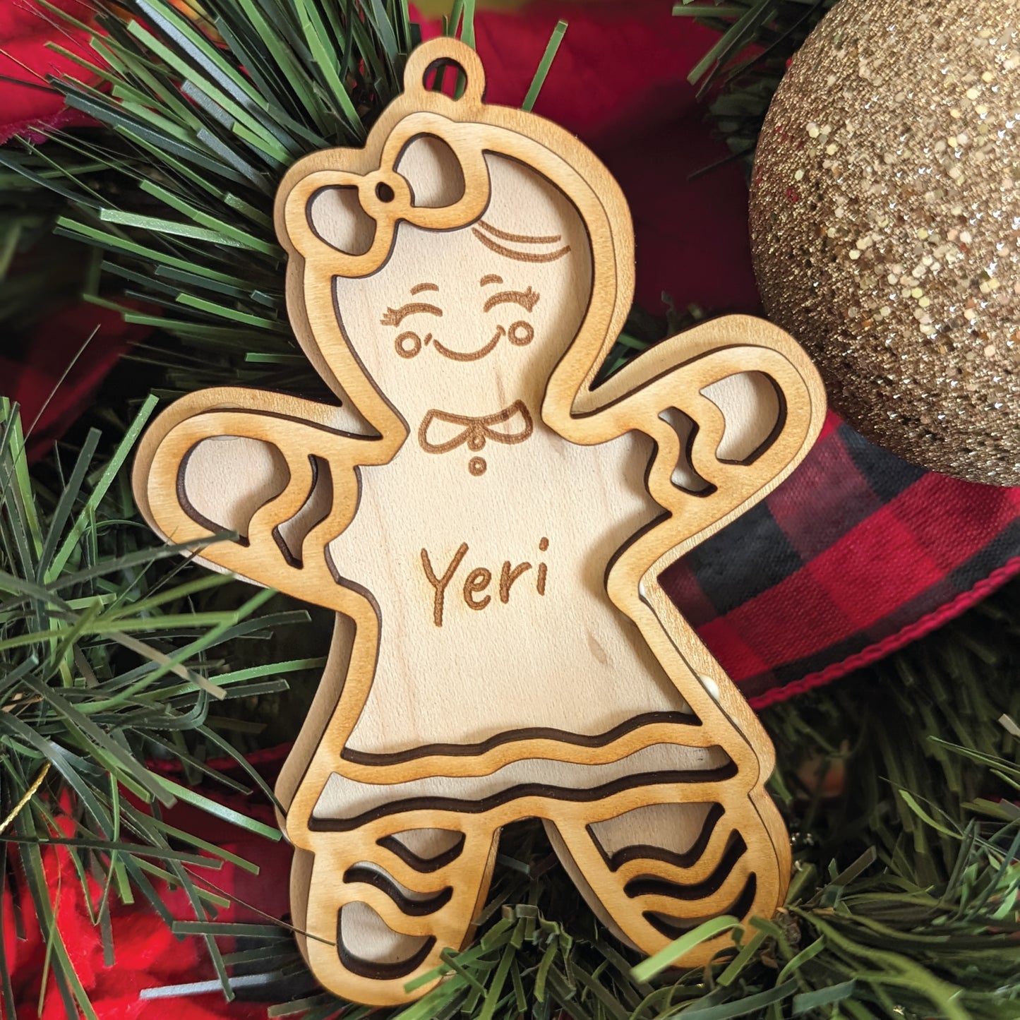 Ornament - Double Layered Gingerbread Woman