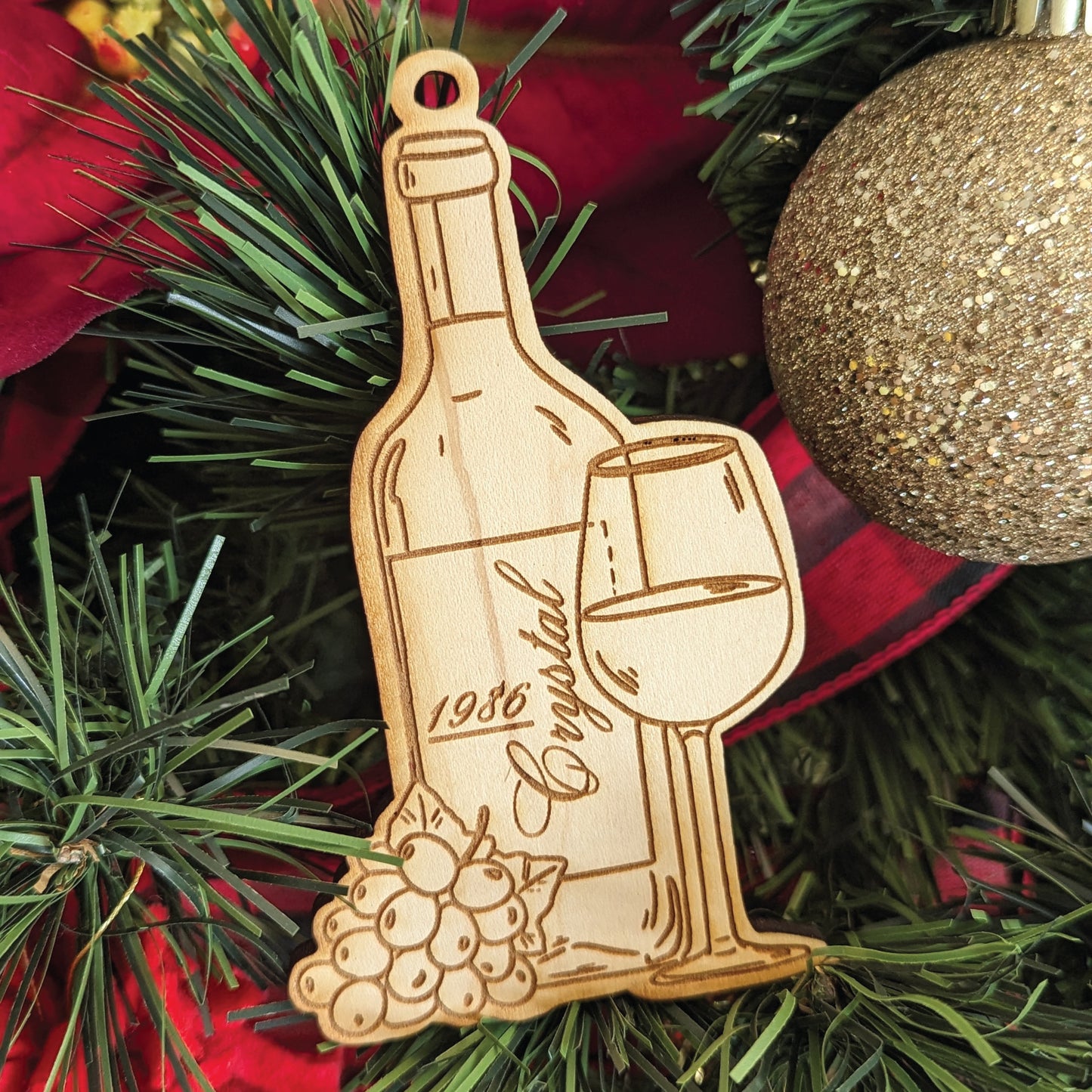 Ornament - Wine Bottle and Glass