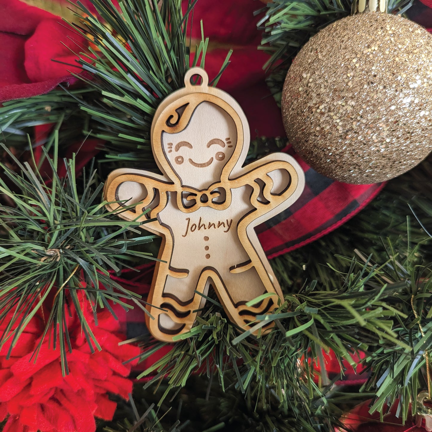 Ornament - Double Layered Gingerbread Man