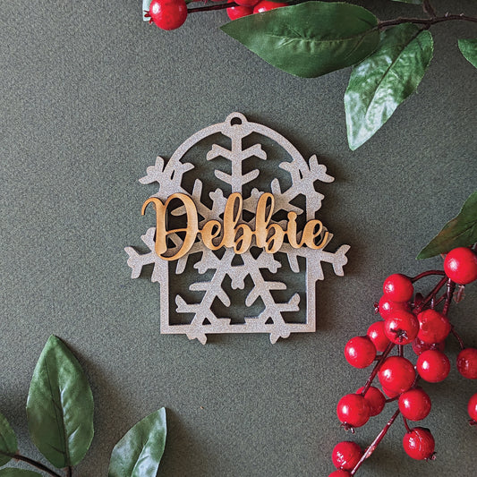 Ornament - Double Layered Dome Snowflake Frame