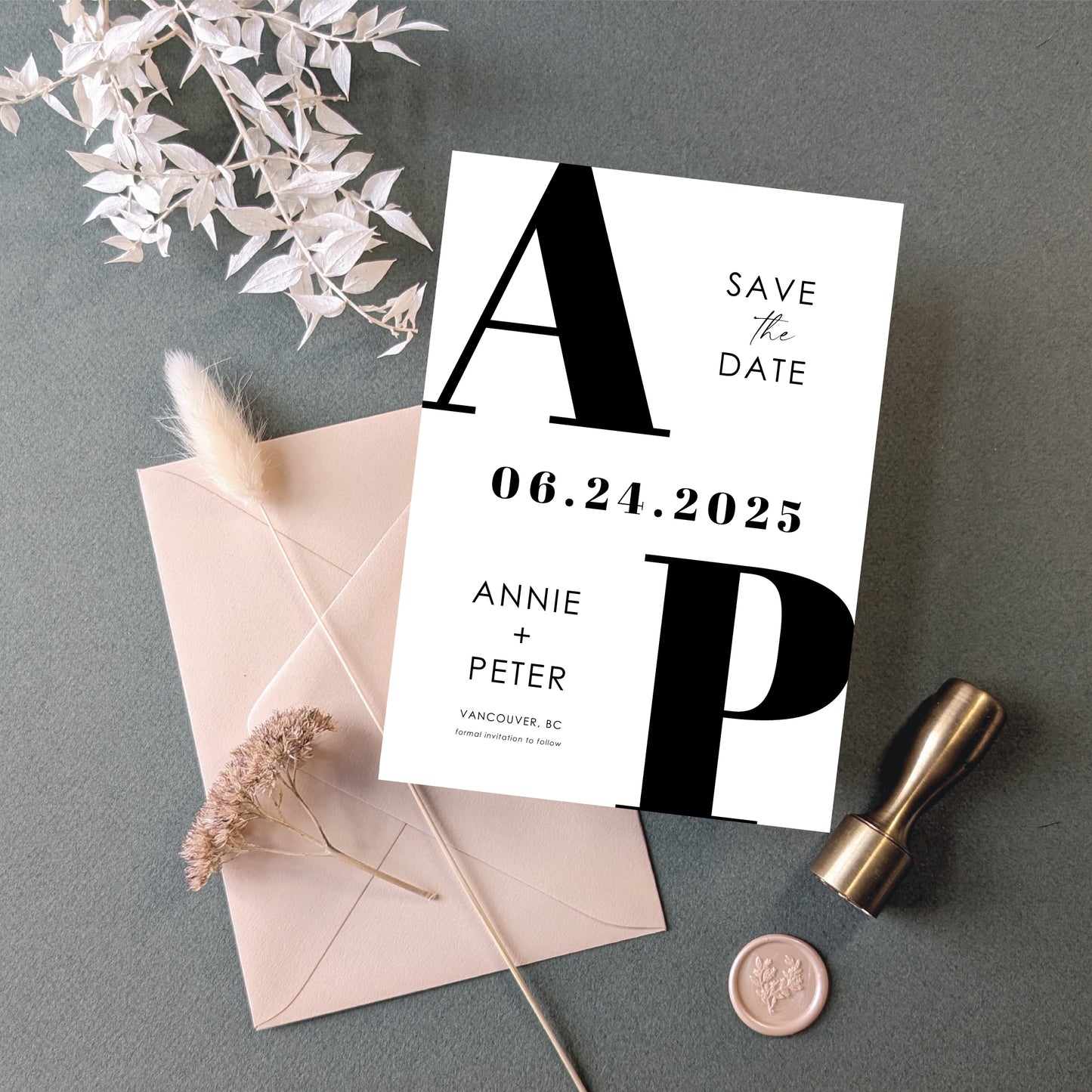 Digital Save the Date - Bold Modern Letters