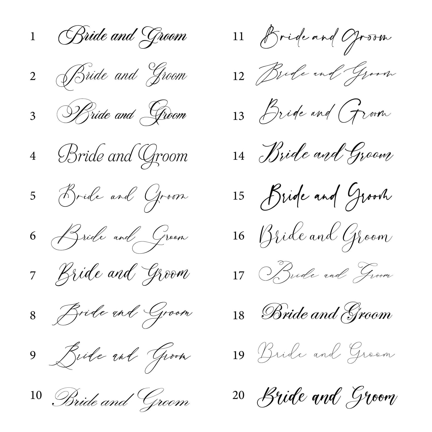 Simple Modern Script Names