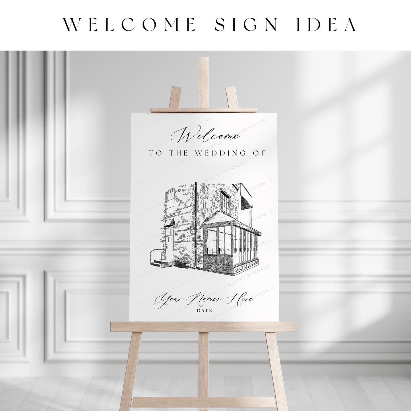 Illustrated Welcome Sign - Foam Board