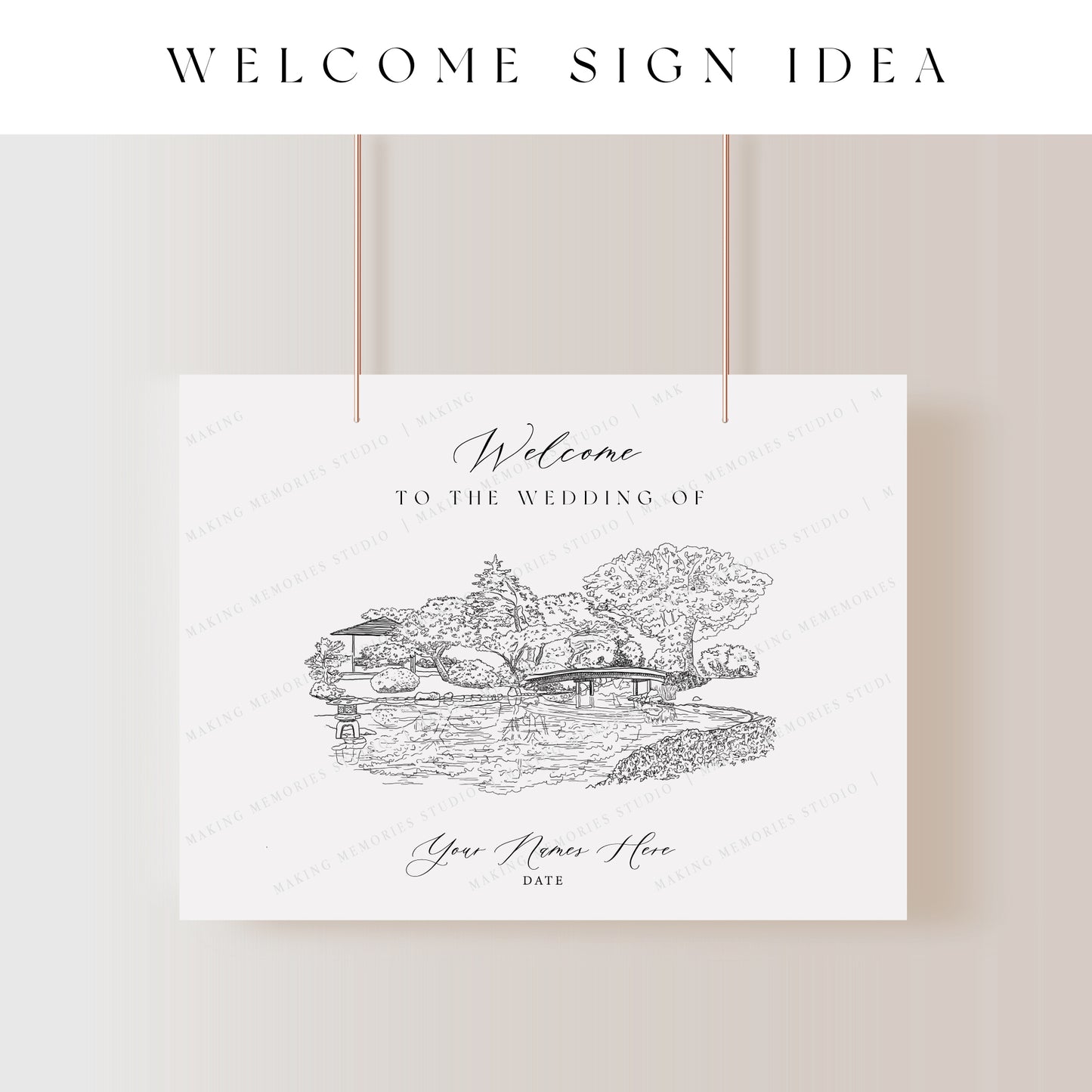 Digital File - Venue Illustration Welcome Sign