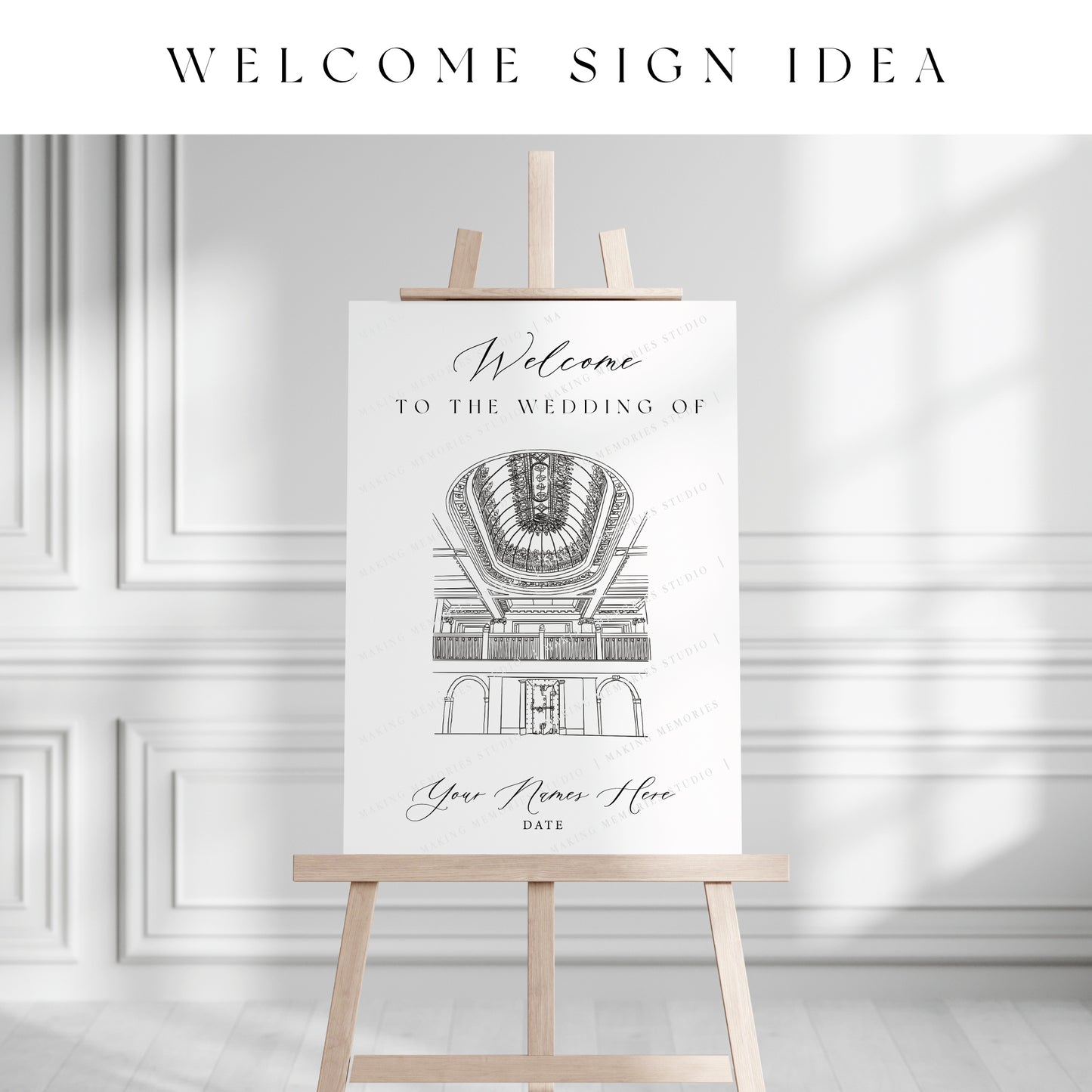 Illustrated Welcome Sign - Foam Board