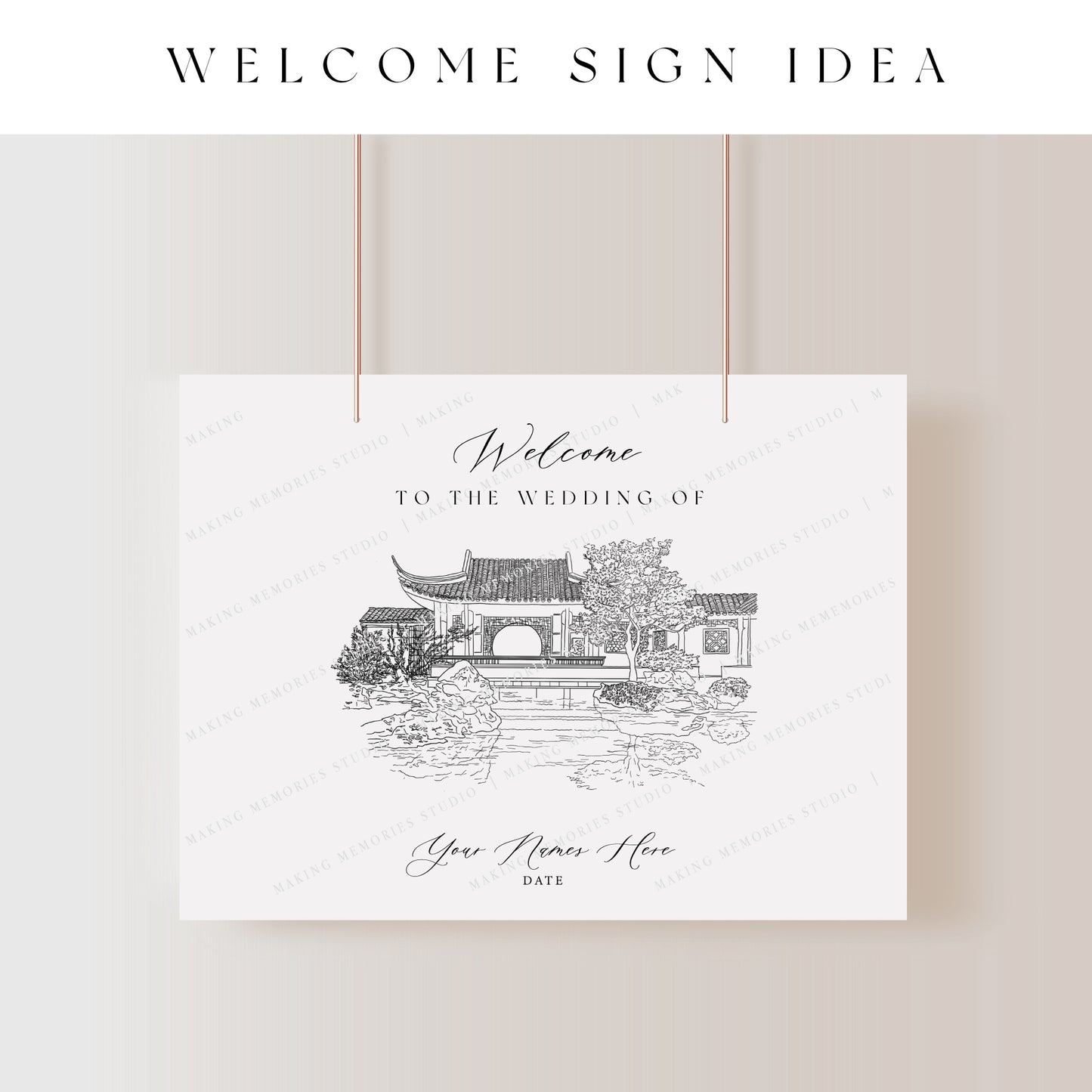 Illustrated Welcome Sign - Foam Board