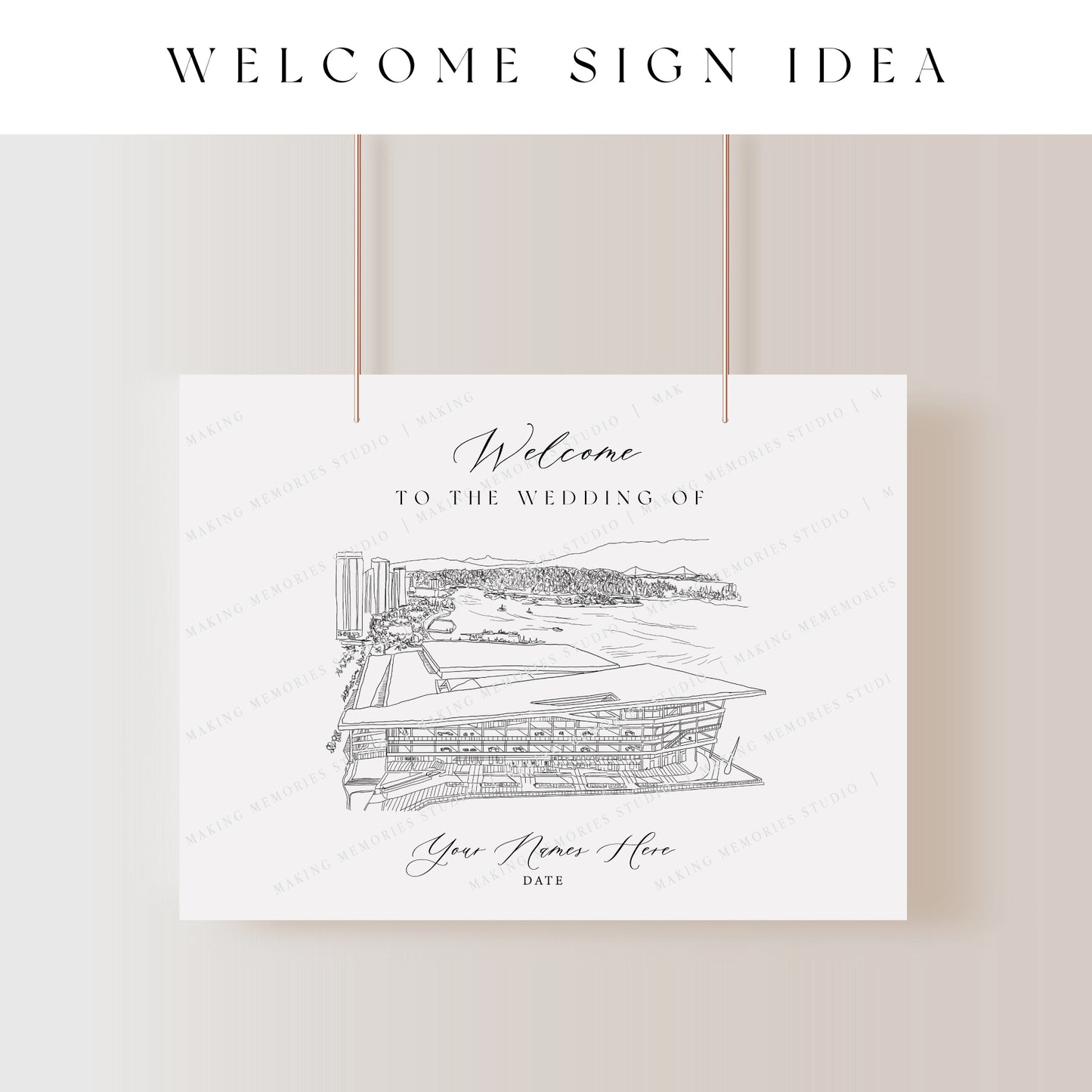 Illustrated Welcome Sign - Foam Board